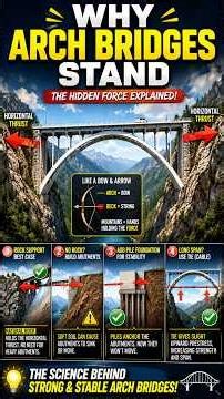 🌉 How Arch Bridges Stay Standing #shorts #ArchBridge #BridgeEngineering
