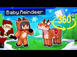 POV 360°: Playing Minecraft as a BABY Reindeer with APHMAU