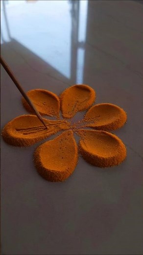 Easy rangoli designs 5 for daily use || How to make rangoli || Satisfying rrangoli video