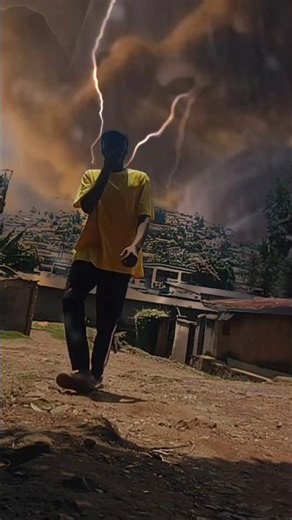 Storm vs Me – Running in Heavy Rain Challenge #shorts #challenge