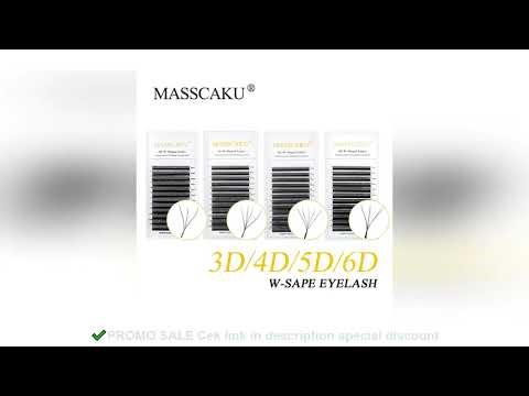 MASSCAKU 3D 6D 8D W Shape Lashes Global Wholesale Eyelash Clusters Easy Fan Volume Wispy Fake Lash P