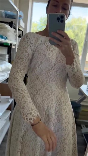 Lace Wedding Dress With Long Sleeves – Ivory Bridal Gown | A-line, Modest Style | Special Price - Etsy