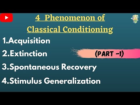 4 Phenomenon of classical conditioning theory | Examples | (Part 1)