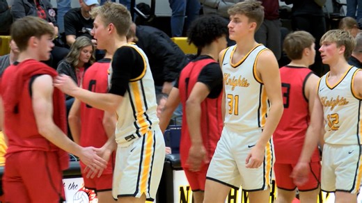 Last night the Northmor Knights (2-1) clashed with the Pleasant Spartans (3-2) for a non-conference game. Although this wasn’t a conference rival, this game was still very important for the Knights, as Senior Grant Bentley was only a few points away from reaching 1,000 High School Career points. Both teams brought high intensity from the tip-off. Northmor was constantly giving the ball to Bentley, trying to get him to 1,000 points. After getting fouled twice, Bentley succeeded in this incredible