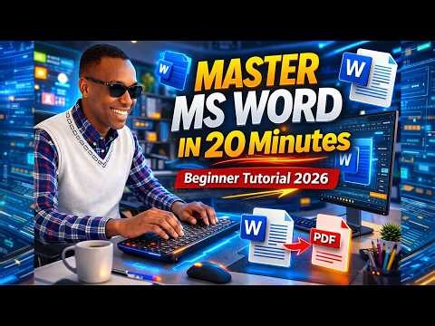 Microsoft Word Beginner Tutorial (2026) | Create, Format & Save as PDF in 20 Seconds!