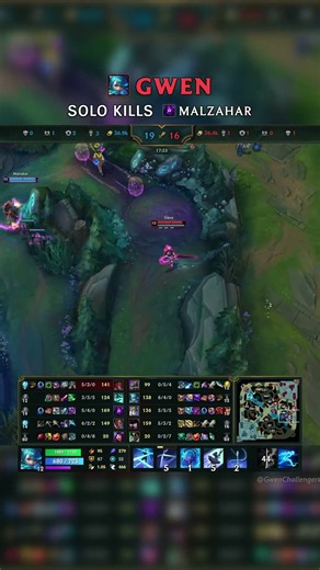 Gwen SOLO KILLS Malzahar | KR Master Patch 26.20 #shorts