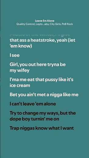 Leave Em Alone - Quality Control, Layton Greene, Lil Baby, City Girls, PnB Rock (Lyrics)