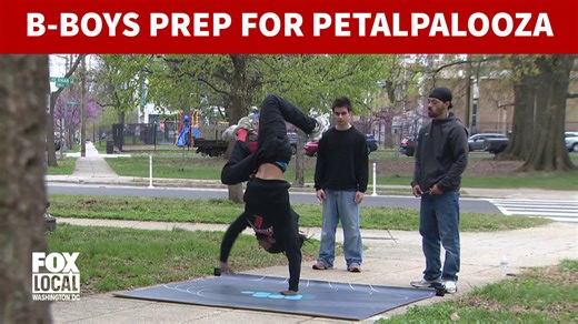 Breakdancers prepare for DC Petalpalooza performance