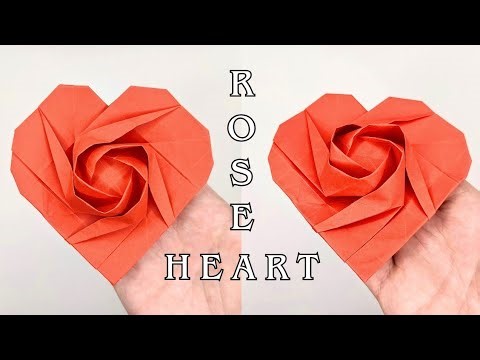 Origami Rose Heart Tutorial by Stefan Brinkmann | Valentine’s Day Craft