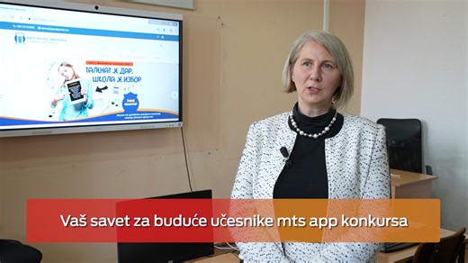Ako još uvek razmišljate da li da prijavite svoj tim na 14. mts app konkurs, ne zaboravite da vaše prijave očekujemo do srede, 27. novembra. U međuvremenu, poslušajte šta o konkursu, izazovima i vrednom iskustvu učešća kaže profesorka Nada Mišković iz Mitrovačke gimnazije. #mtsapp2024 | Mts