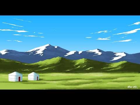 How to Draw in Ms Paint | Ms Paint Drawing | paint in computer | scenery drawing Mongolia Landscape