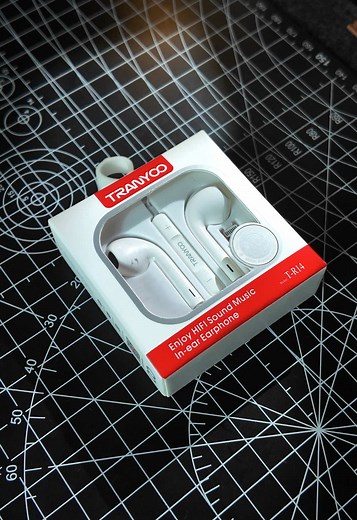 Tranyoo Wired Earphone — HiFi, Bass Padu & Noise Cancelling