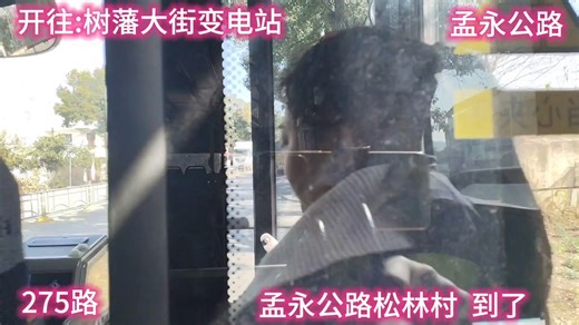 武汉公交275路全程前方展望:玛瑙四路常福工业园～树藩大街变电站