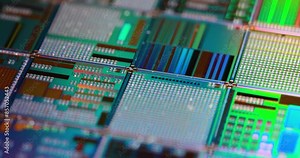 Silicon semiconductor wafer close-up. In electronics, a wafer also called a slice or substrate is a thin slice of semiconductor, a crystalline silicon, used for the fabrication of integrated circuits
