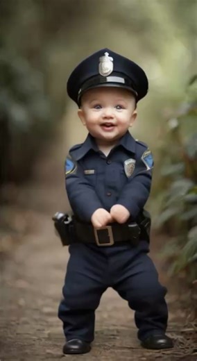 cute baby dancing as a police officer #cute #baby #dance #police #gangnamstyle #fypシ