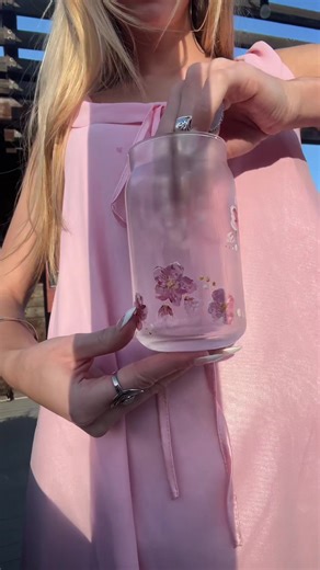 cup i painted today is my accessory 🌸✨#ootd