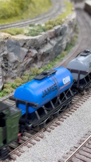 HO scale steam James Gin freight #train #railroad #railway #railfanning #modeltrains #trainspotting