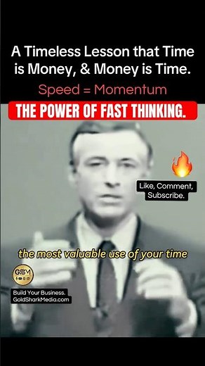 A Timeless Lesson — Money is Time, & Time is Money. The Power of Fast Tempo. #motivation #life #fyp