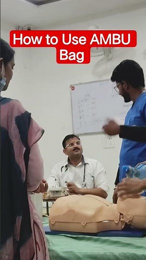 ✍️How to Use AMBU Bag 👉#iillss #doctor #satyaa #cardiacarrest #acls #ambubag #airway #death #oxygen