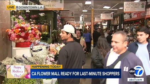 CA Flower Mall in DTLA ready for last-minute Mother's Day shoppers