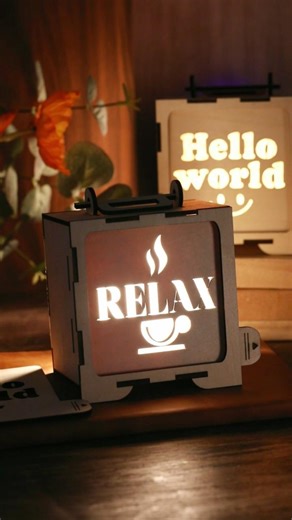 Laser Cutting desktop light boxs with NEJE Laser Cutter