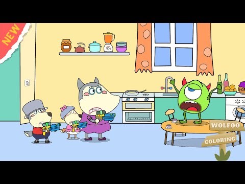 Let's attack the monster!!! - Wolfoo Fanmade Coloring Story