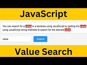 JavaScript - How to Search and Highlight a Value Inside a Text Using JavaScript