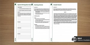 Speech-Writing Exam Question