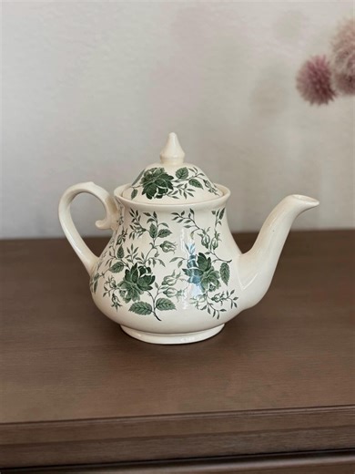 Vintage English Ironstone Tableware EIT Ltd England Green Floral Teapot, Embossed Mark, Transferware Tea Pot, Cottagecore Decor - Etsy