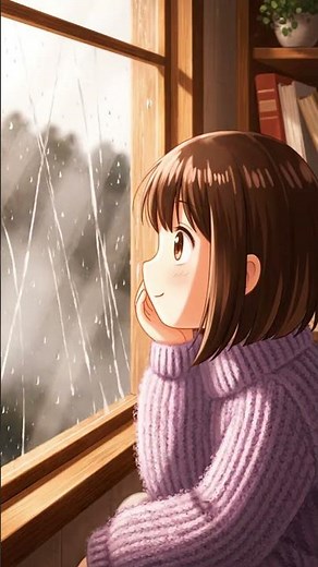 If anime rainy days felt like this, I'd never leave ☕ #aesthetic #comfort