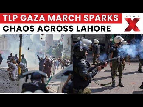 Lahore Erupts: TLP Gaza March Turns Violent, Police Clash With Thousands | Pakistan News | NewsX