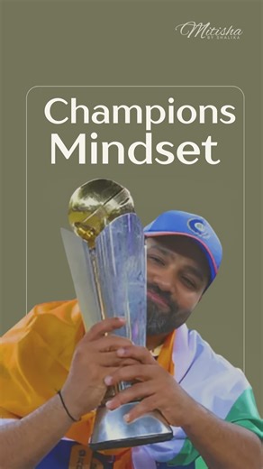 Shalika Dua | Neuro-Performance Coach on Instagram: "Winner’s mindset 🏆🔥 What you tell your mind is what shapes your reality. Train your mind for success, and the results will follow! 💯💪 Want a mindset like Rohit? 🔥 Comment "Book" and I'll DM you the link to By book Mindscape Revolution✨ #MindsetMatters #WinnerMentality #RohitSharma #SuccessMindset #ChampionsTrophy2025"