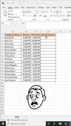 Excel Tip: Calculate Overnight Shifts Correctly 💡