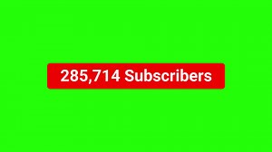 Animation Counter Number 1 Million Subcribers On Green Screen