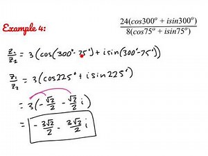 Trigonometric Form of Complex Numbers
