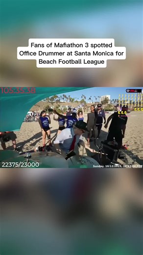Fans of Mafiathon 3 spotted Office Drummer at Santa Monica for beach football league!!! #Dubyathon2 #officedrummer #twitch #santamonica #mafiathon3
