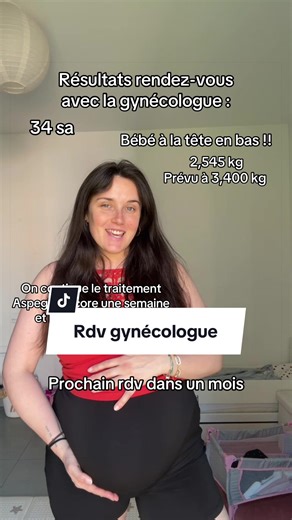 Trop contente qu’il ai la tête en bas vraiment je suis si rassurée !! #8emois #echographie #accouchement #grossesse #juin2026