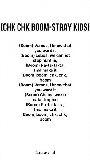stray kids-chk chk boom song(lyrics)