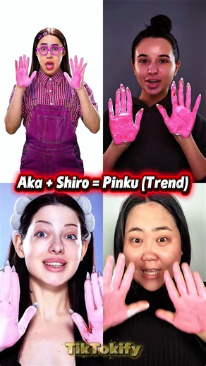 Aka❤️ ~~ Shiro🤍 = Pinku 🩷 #tiktok #trend