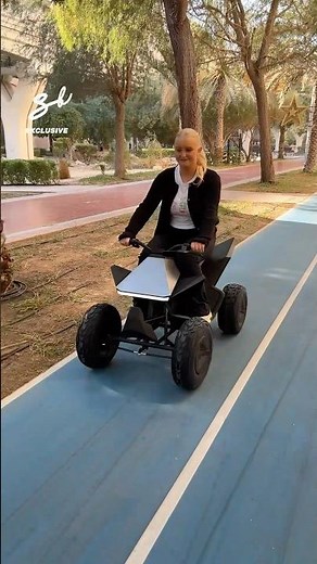 We tested out the $1,800 Tesla Cyberquad 😍 #tesla #cyberquad #cybertruck