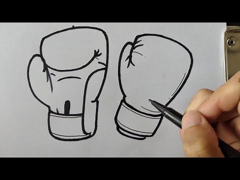 Cómo dibujar guantes de boxeo/How to draw boxing gloves