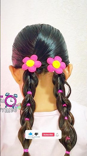 Penteado Infantil Fácil e Rápido ✨ Ideal para Escolas e Festas!