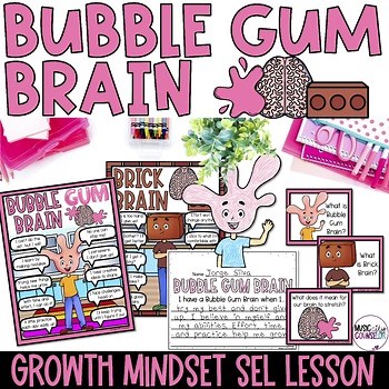 Bubble Gum Brain by Julia Cook Lesson, Growth Mindset, Counseling & SEL