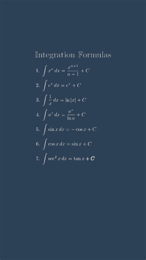 integration formulas #maths #upsc #khanacademymath #jee #formula1 #jeepreparation