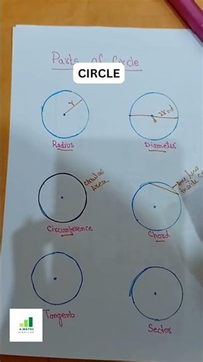 Basics of Circle Explained in 60 Seconds! Radius, Diameter & More #mathshorts #shorts