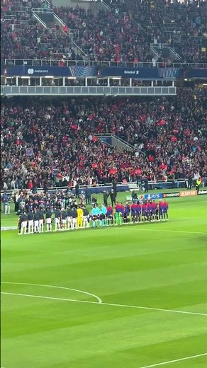 Champions League anthem before the match Barcelona Inter