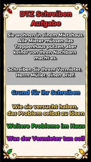 DTZ B1 Brief schreiben | Beispiel + Lösung