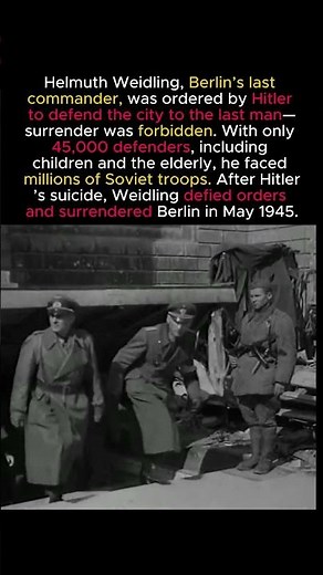 The General Who Defied Hitler and Surrendered Berlin #ww2