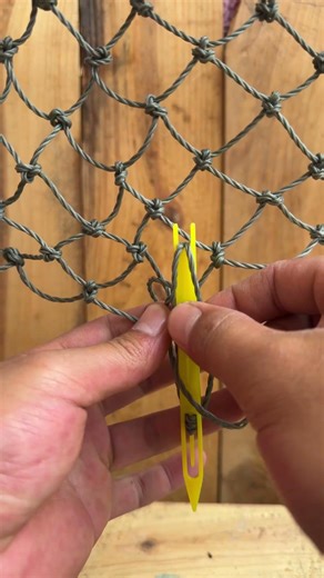 DIY Fishing Net Tutorial, Step-by-Step Guide to Weaving with Special Tools.