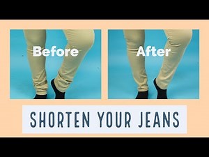 How to Shorten the Length of your Jeans in 5mins ||SewAddicts
